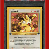 Team Rocket 62 Meowth 1st Edition PSA 9