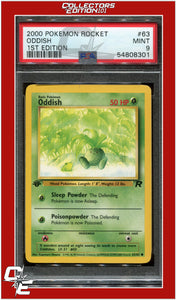 Team Rocket 63 Oddish 1st Edition PSA 9