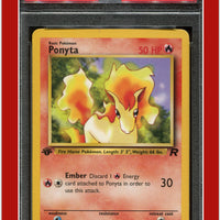 Team Rocket 64 Ponyta 1st Edition PSA 7