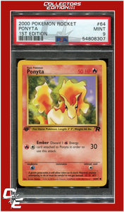 Team Rocket 64 Ponyta 1st Edition PSA 9