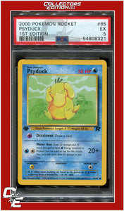 Team Rocket 65 Psyduck 1st Edition PSA 5