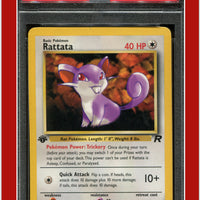 Team Rocket 66 Rattata 1st Edition PSA 8