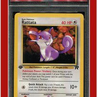 Team Rocket 66 Rattata 1st Edition PSA 8