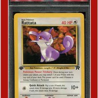 Team Rocket 66 Rattata 1st Edition PSA 8