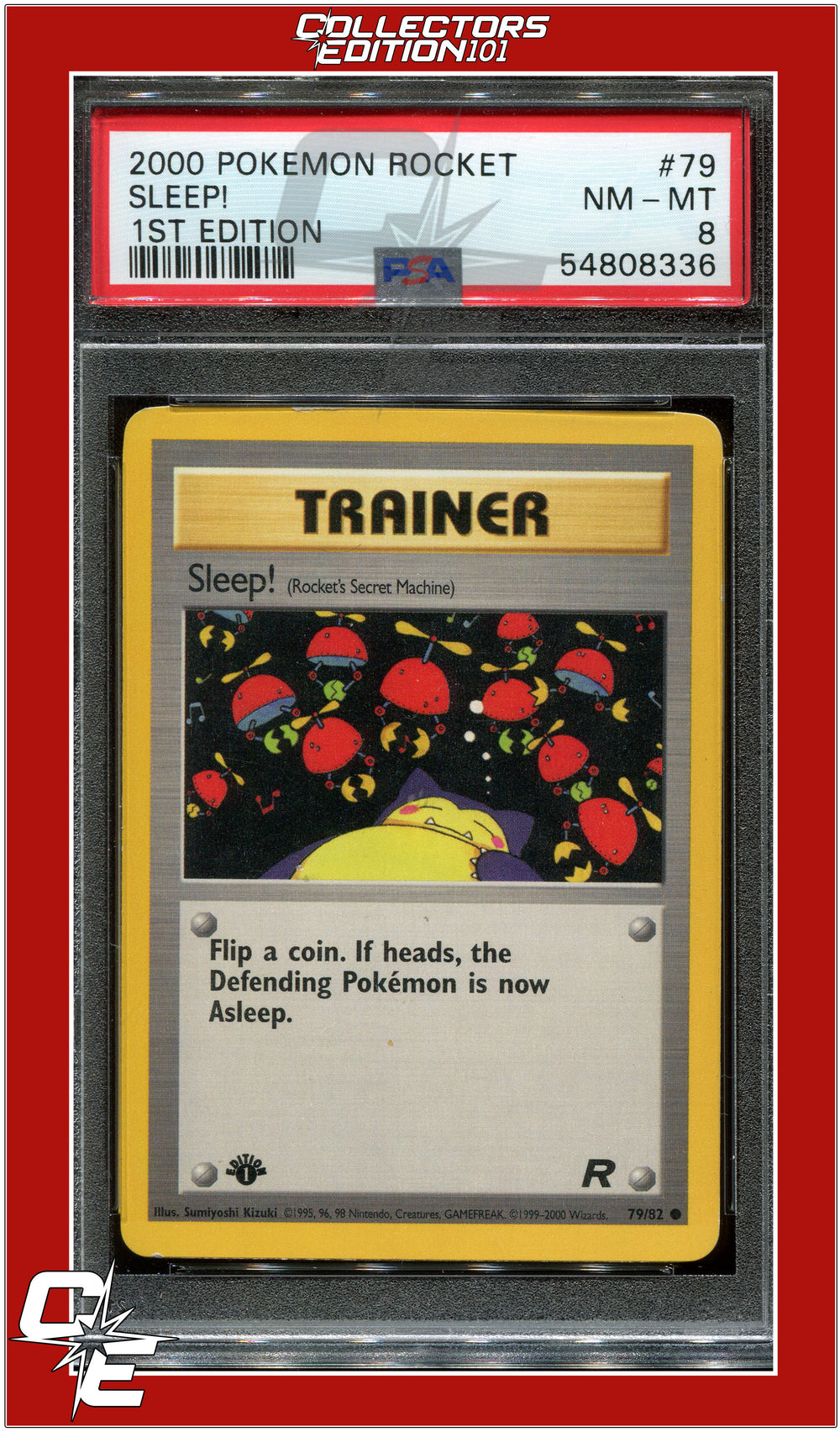 Team Rocket 79 Sleep! 1st Edition PSA 8