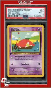 Team Rocket 67 Slowpoke 1st Edition PSA 9