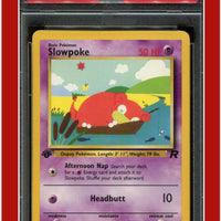 Team Rocket 67 Slowpoke 1st Edition PSA 8