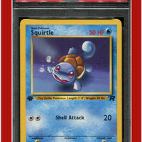 Team Rocket 68 Squirtle 1st Edition PSA 8