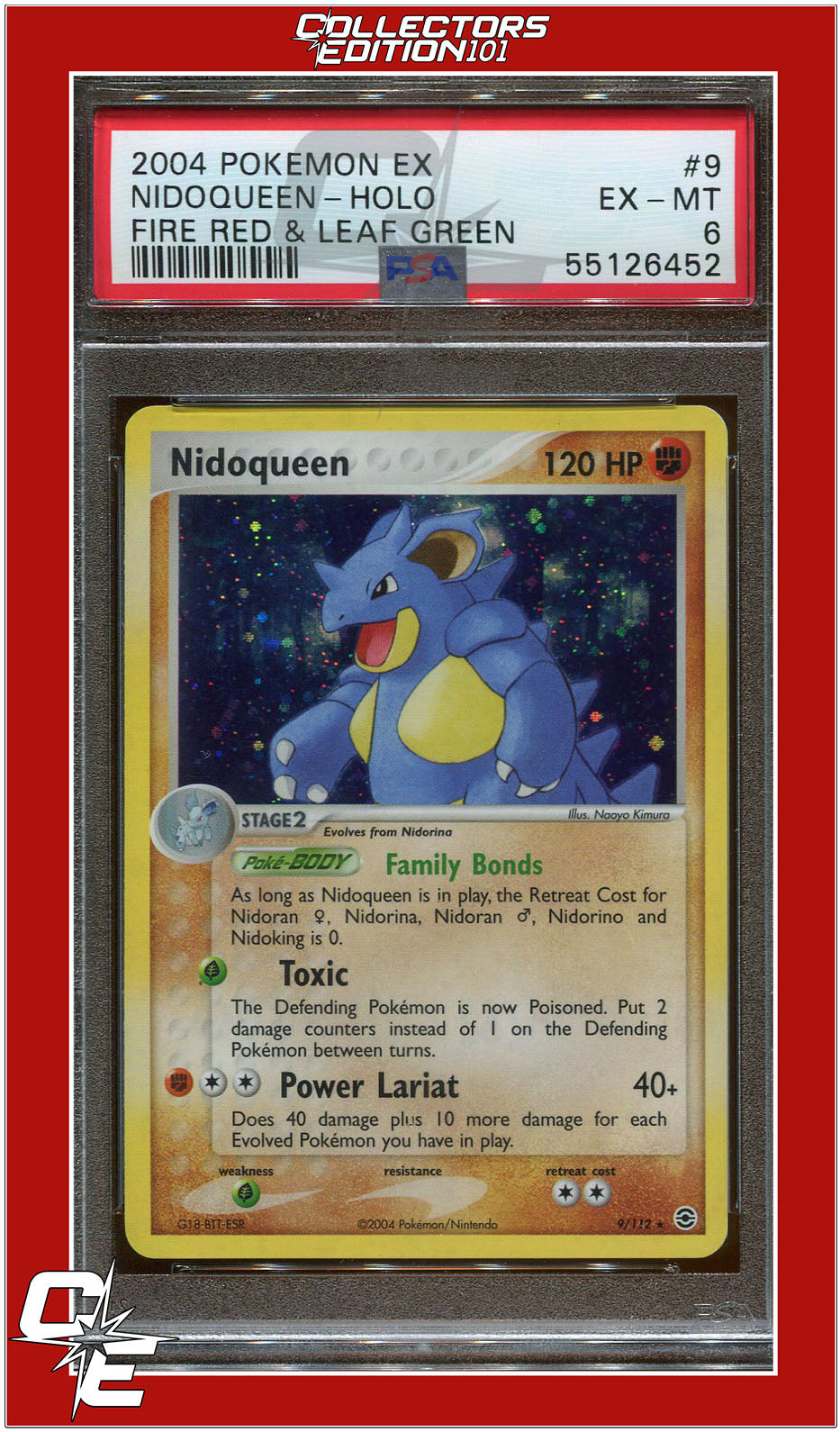 EX FireRed LeafGreen 9 Nidoqueen Holo PSA 6