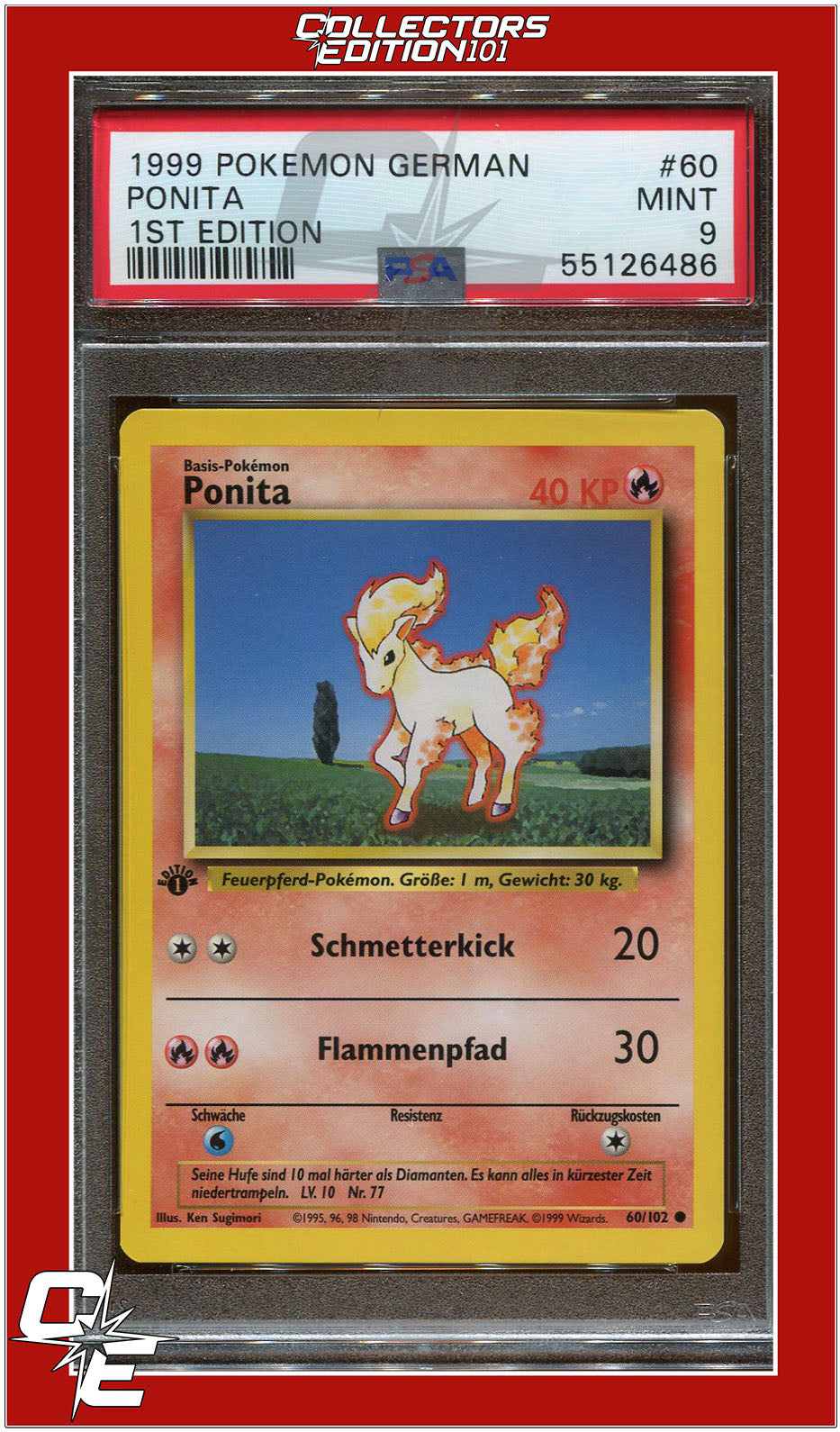 German 60 Ponita 1st Edition PSA 9