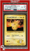 Japanese Gym 25 LT. Surge's Pikachu LV.10 PSA 6
