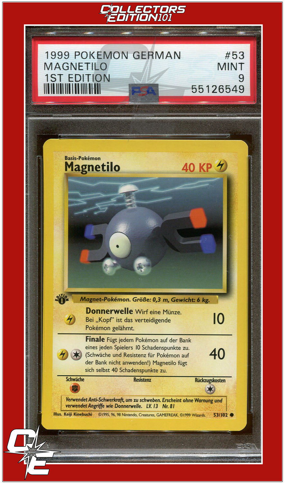 German 53 Magnetilo 1st Edition PSA 9