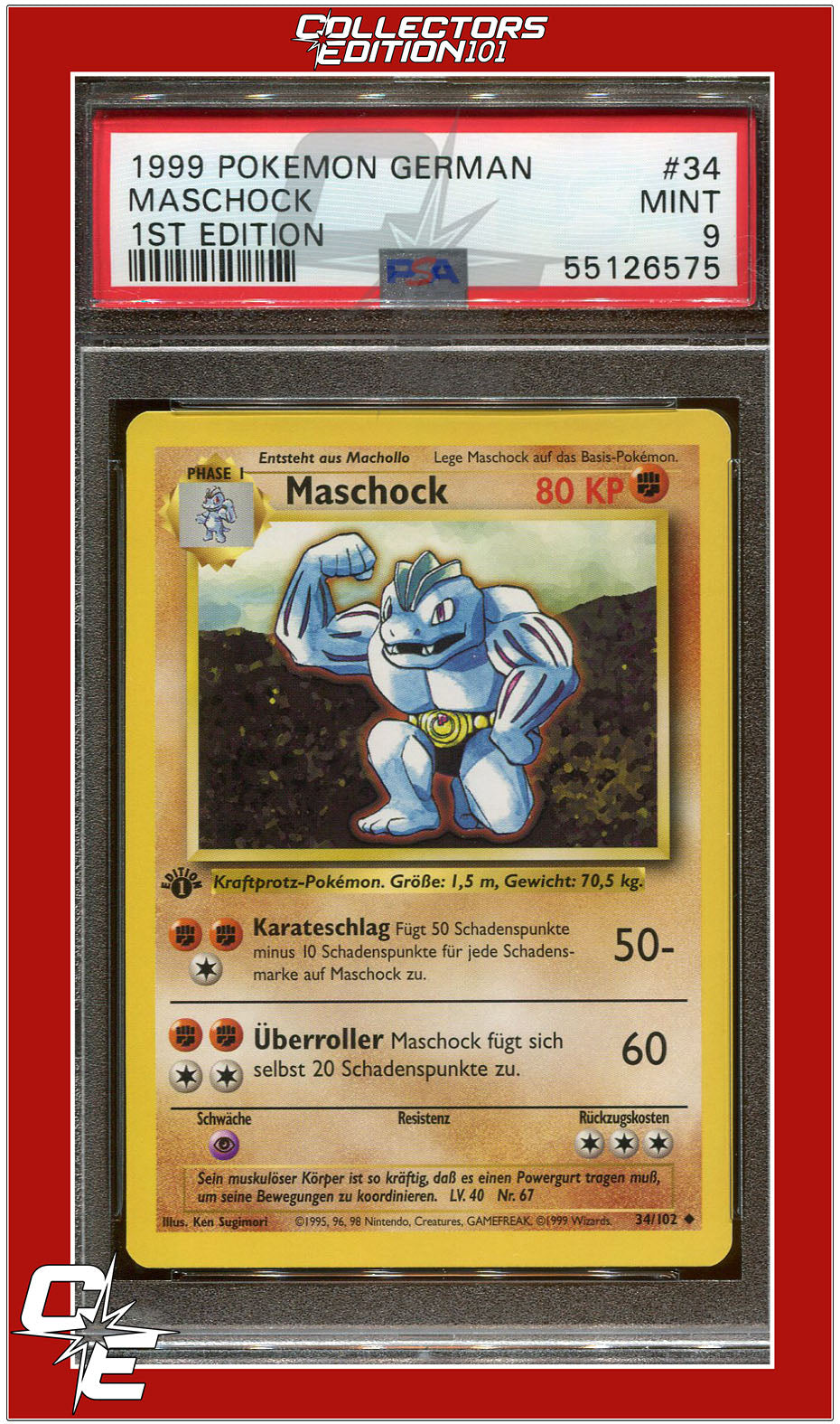 German 34 Maschock 1st Edition PSA 9