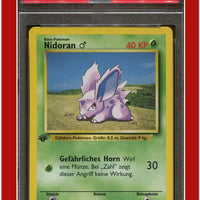 German 55 Nidoran 1st Edition PSA 9