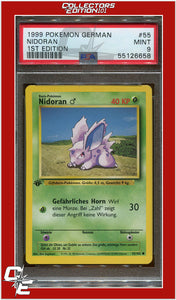 German 55 Nidoran 1st Edition PSA 9