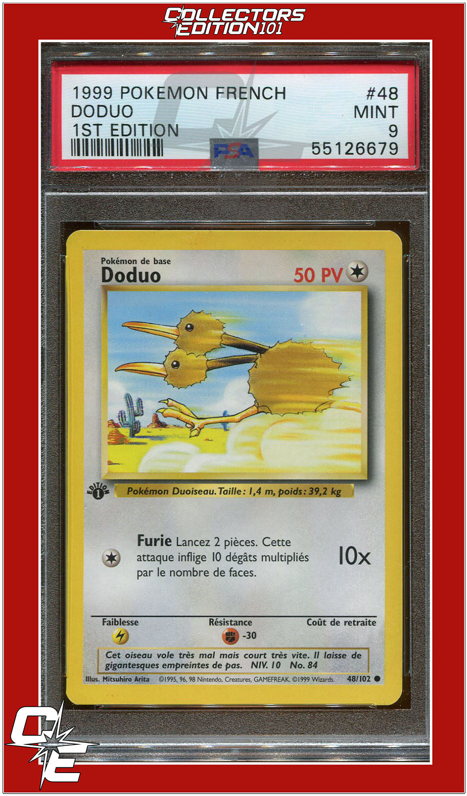 French 48 Doduo 1st Edition PSA 9