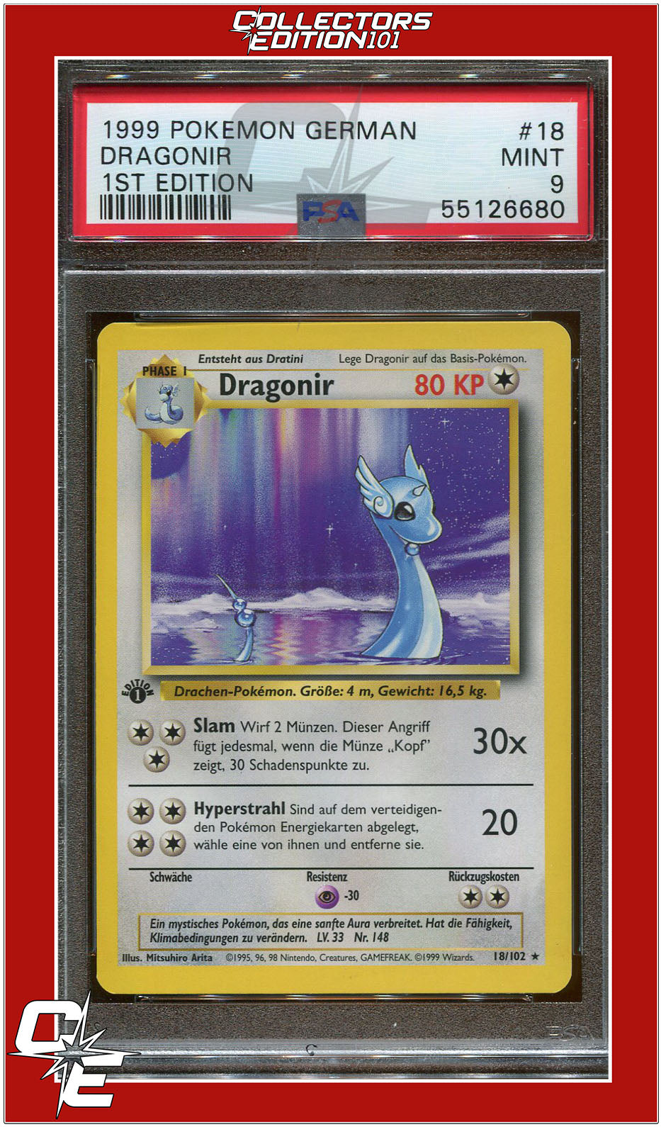 German 18 Dragonir 1st Edition PSA 9