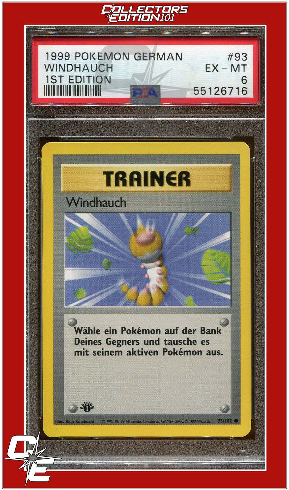 German 93 Windhauch 1st Edition PSA 6