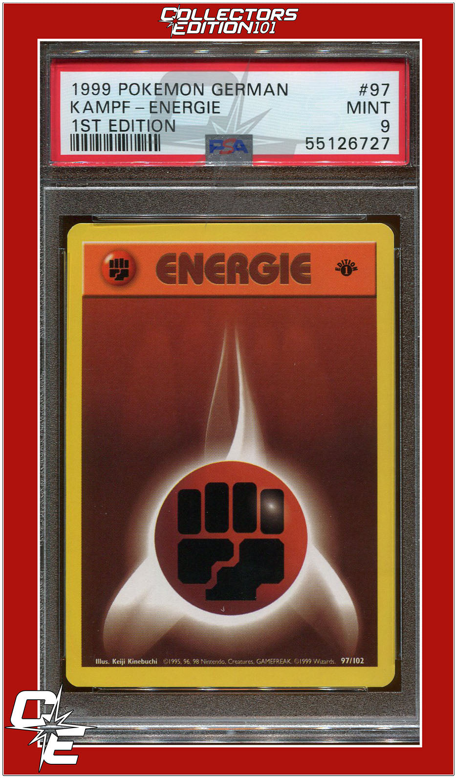 German 97 Kampf Energie 1st Edition PSA 9 | Collectors Edition 101 German 97 Kampf Energie 1st Edition PSA 9 | Collectors Edition 101