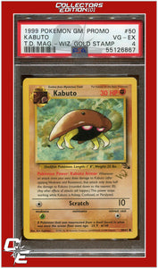 Fossil 50 Kabuto Wizards Gold Stamp PSA 4