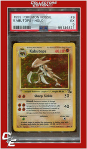 Fossil 9 Kabutops Holo PSA 5