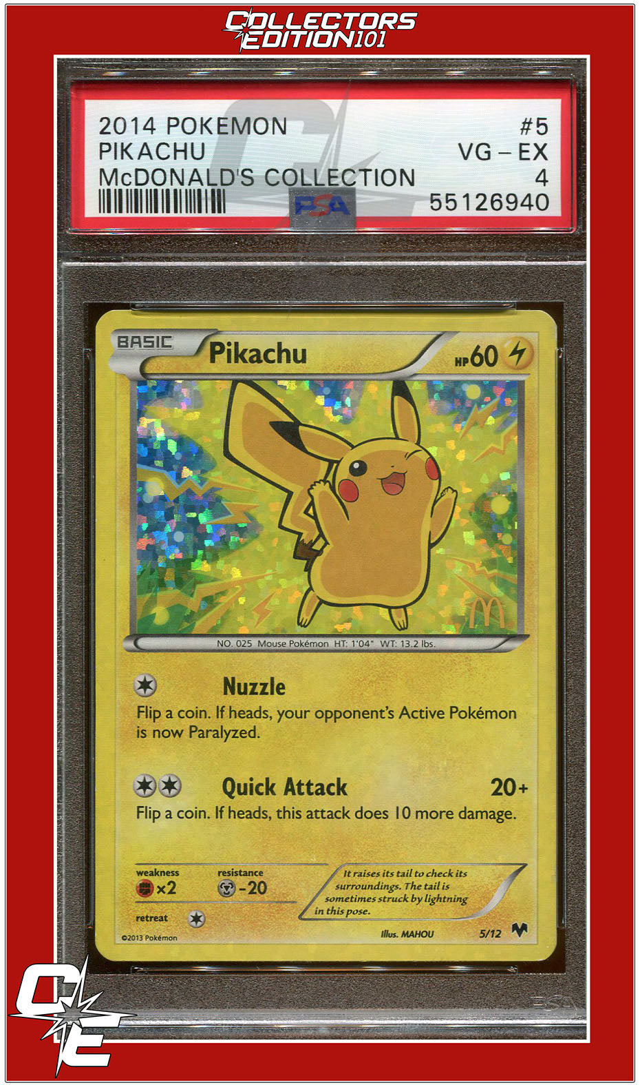 Pikachu Mc Donalds Carta Pokemon - Pikachu Foil