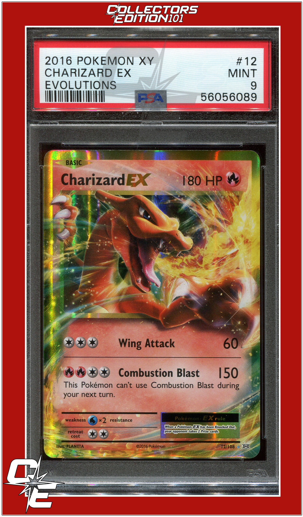 Evolutions 12 Charizard EX PSA 9