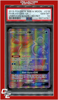 Unbroken Bonds 218 Full Art Blastoise GX Secret PSA 10
